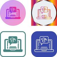 E Learning Icon Design vector