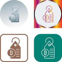 Bitcoin Label Tag Icon Design vector