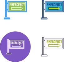 Emergency Sign Icon Design vector