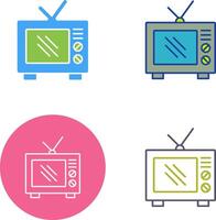 Old TV Icon Design vector