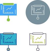 Line Graph Icon Design vector