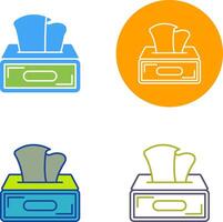 Tissue Box Icon Design vector