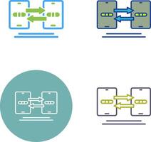 diseño de icono de sincronización de datos vector