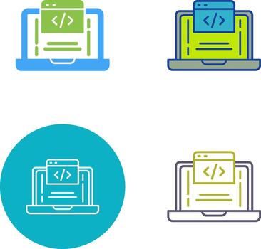 diseño de icono de codificación vector