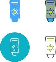 Sun Cream Icon Design vector