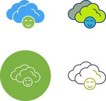 Cloudy Icon Design vector