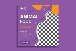 Pet shop square banner template. Promotional banner for social media post, web banner and flyer, Pet shop banner for social media post and story template vector