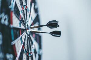 The target is a dart, the target is in the center of the darts photo