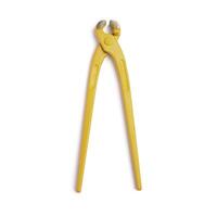 yellow pincers forceps isolated on white background photo