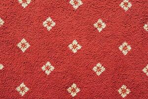 Abstract image background of red and white floor carpet. photo