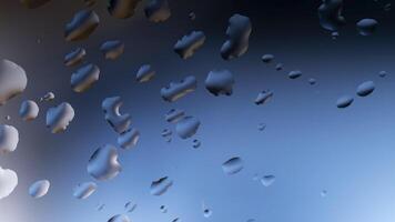 Abstract image of water droplets on glass surface reflecting with multicolored background. photo