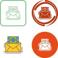 Mail Coin Icon Design vector