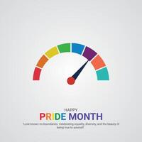 LGBT Pride Month day. LGBT Pride Month day creative ads design Jun 1, 3d illustration. vector