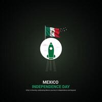 mexico independence day. mexico independence day creative ads design. post, , 3D illustration. vector