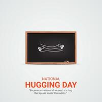 National Hugging Day, celebrated on January 21, creative design for social media ads vector