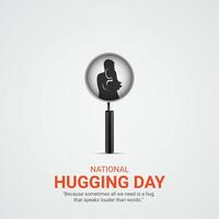 National Hugging Day, celebrated on January 21, creative design for social media ads vector