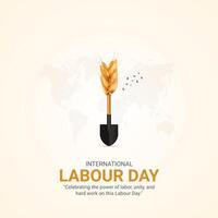 international Labor Day. Labor Day creative ads design May 1. social media poster, , 3D illustration. vector