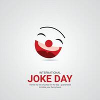 International Joke Day.International Joke Day creative ads. july 1, , 3d ilustration vector