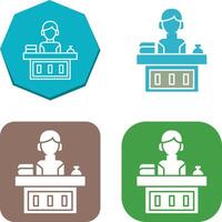 Office Reception Icon Design vector