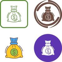 Money Bag Icon Design vector