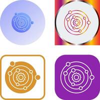 Solar System Icon Design vector