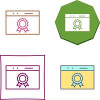 Unique Web Award Icon Design vector