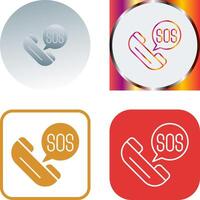 Sos Icon Design vector