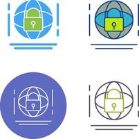 Internet Security Icon Design vector