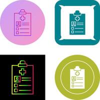 Medical Record Icon Design vector