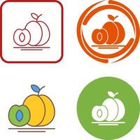 Apricot Icon Design vector