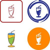 Milkshake Icon Design vector