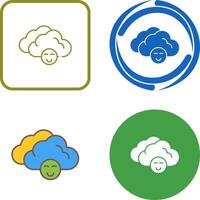 Cloudy Icon Design vector