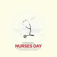 international nurse day. international nurse day creative ads design. social media post, , 3D illustration. vector