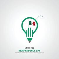 mexico independence day. mexico independence day creative ads design. post, , 3D illustration. vector