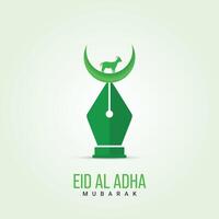 eid Alabama adha mubarak. eid Alabama adha Mubarak creativo anuncios diseño. , 3d, ilustración vector
