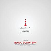 World Blood Donor Day. world Blood Donor Day creative ads design june 14. , illustration, 3d vector