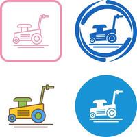 Lawn Mower Icon Design vector