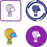 Hot Air Baloon Icon Design vector