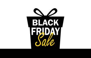 Black Friday Black Gift Banner vector