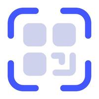 QR Code icon for web, app, infographic, etc vector
