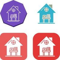 Home Work Place Icon Design vector