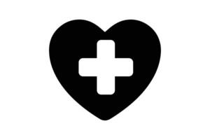 heart icon front side on black background vector