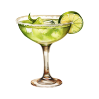 Painting of a Margarita Cocktail png