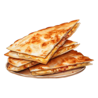Quesadilla with Melted Cheese Stretching png