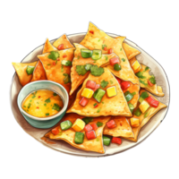 overlopend met knapperig tortilla chips png