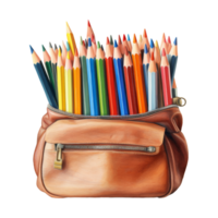 Colored Pencils Set in Colorful Cases png