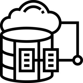 almacenamiento datos icono símbolo imagen para base de datos ilustración vector