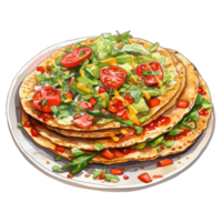 crocantes tostadas com uma variedade do delicioso coberturas png