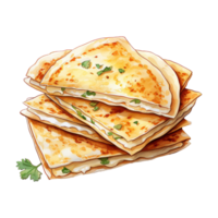 Quesadilla met gesmolten kaas uitrekken png