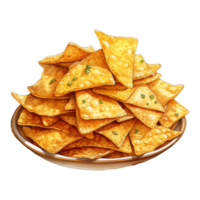 Overflowing with Crunchy Tortilla Chips png